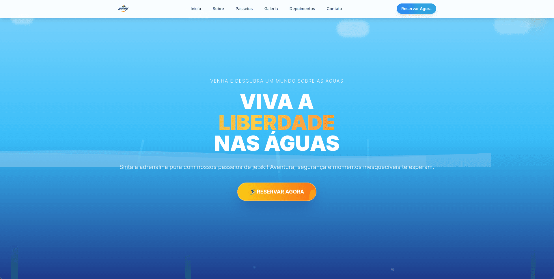 Mockup do projeto Atlantix Jet